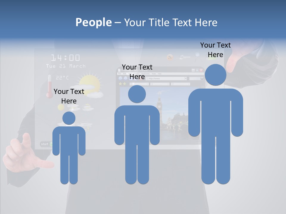 Touchscreen London Connection PowerPoint Template