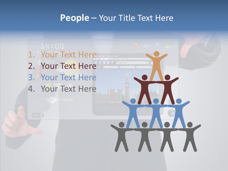 Touchscreen London Connection PowerPoint Template