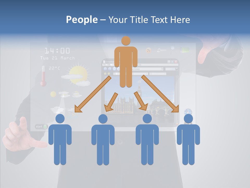 Touchscreen London Connection PowerPoint Template