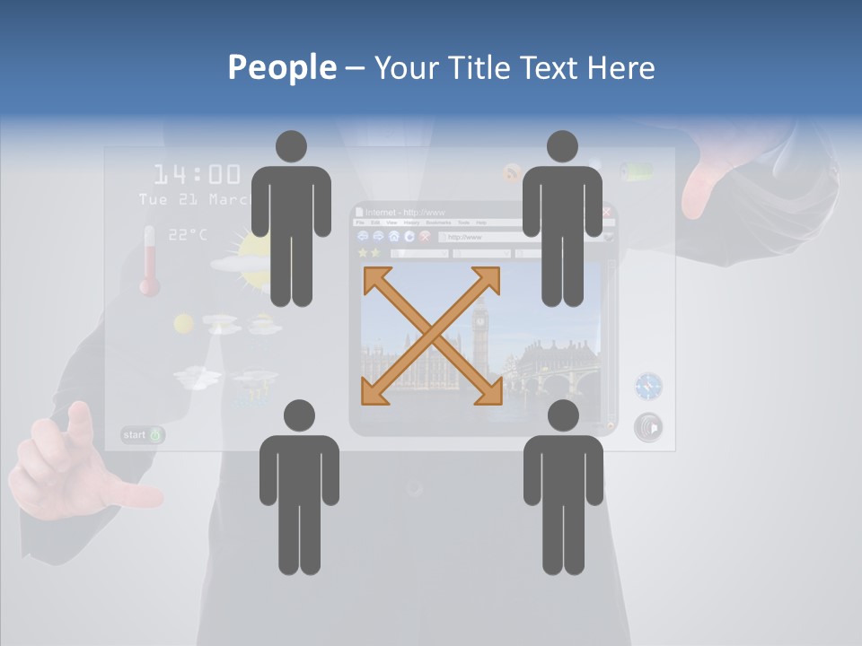 Touchscreen London Connection PowerPoint Template