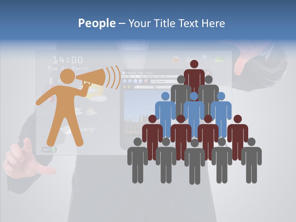 Touchscreen London Connection PowerPoint Template