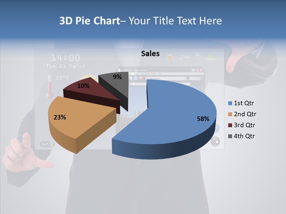 Touchscreen London Connection PowerPoint Template