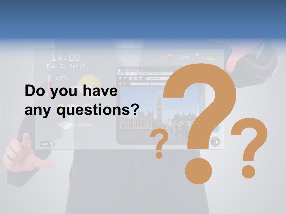 Touchscreen London Connection PowerPoint Template