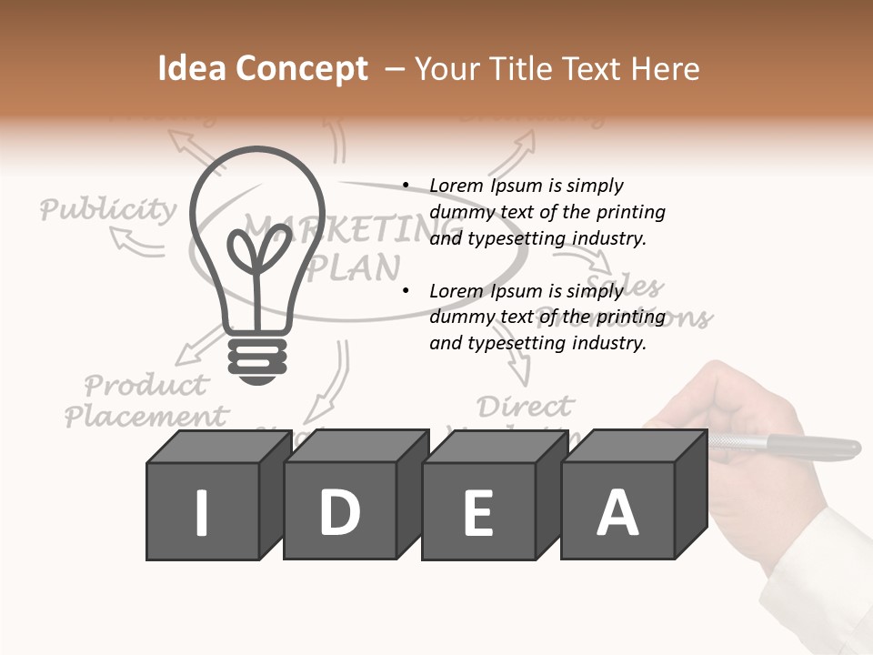 Investment Solution Hand PowerPoint Template