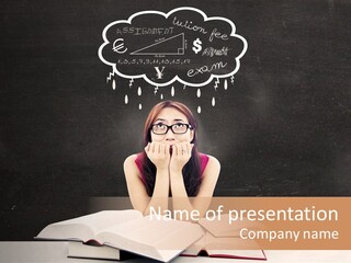 Glasses Hispanic School PowerPoint Template