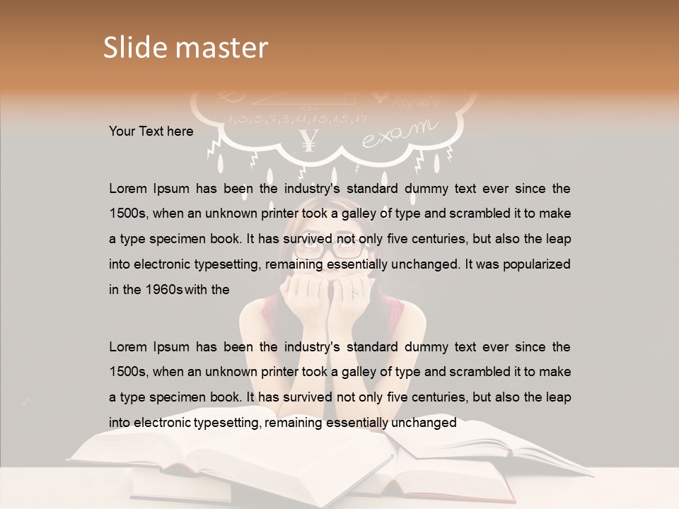 Glasses Hispanic School PowerPoint Template