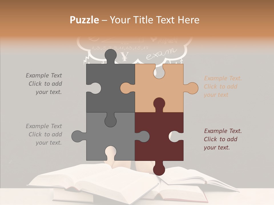 Glasses Hispanic School PowerPoint Template