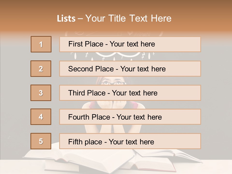 Glasses Hispanic School PowerPoint Template