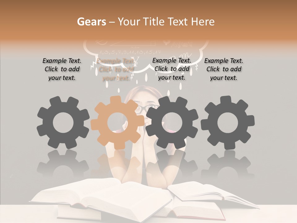 Glasses Hispanic School PowerPoint Template