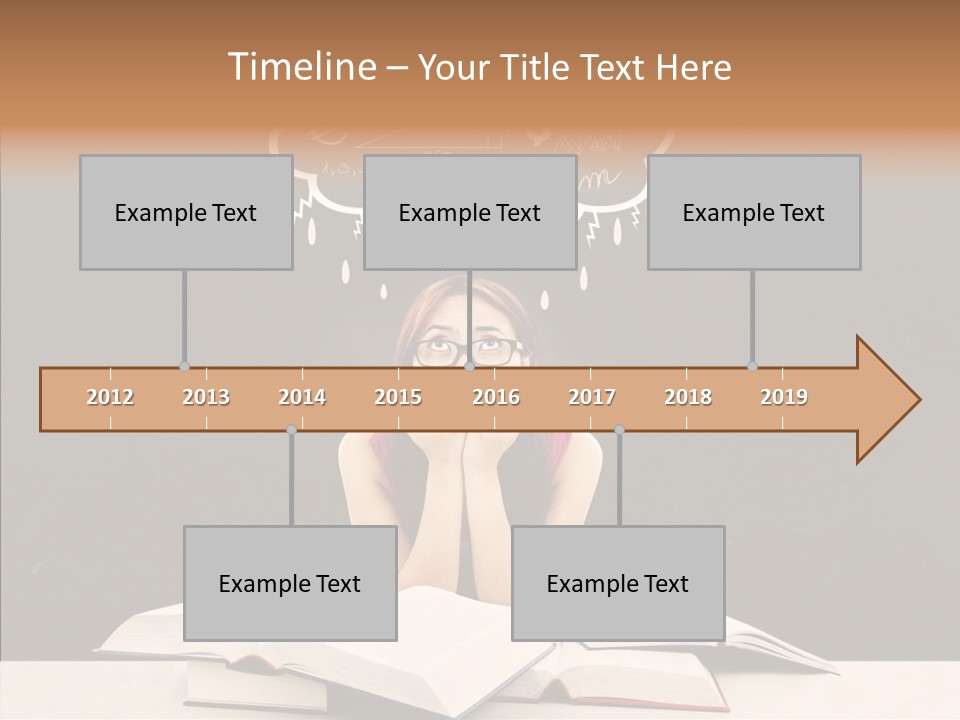 Glasses Hispanic School PowerPoint Template