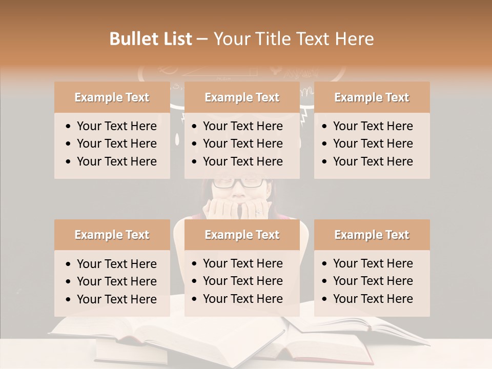 Glasses Hispanic School PowerPoint Template