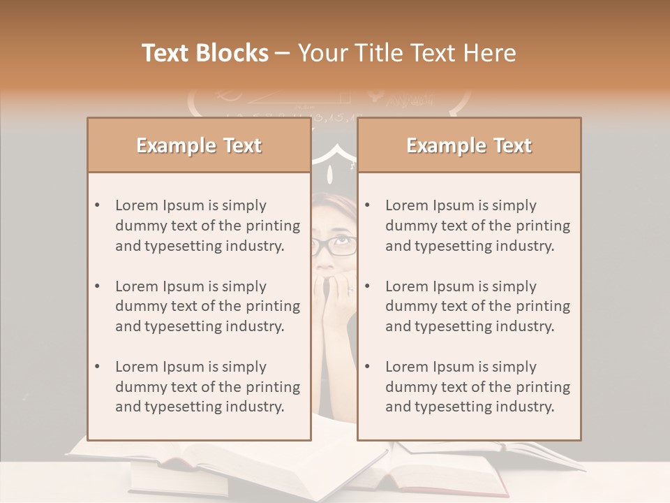 Glasses Hispanic School PowerPoint Template