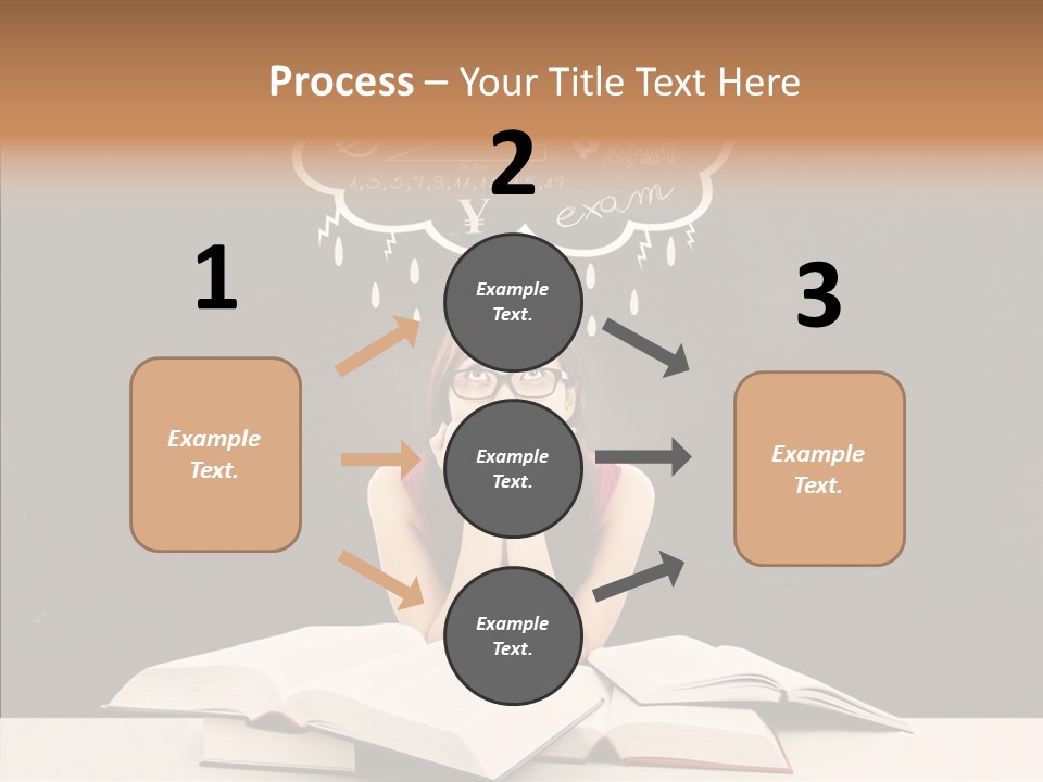 Glasses Hispanic School PowerPoint Template