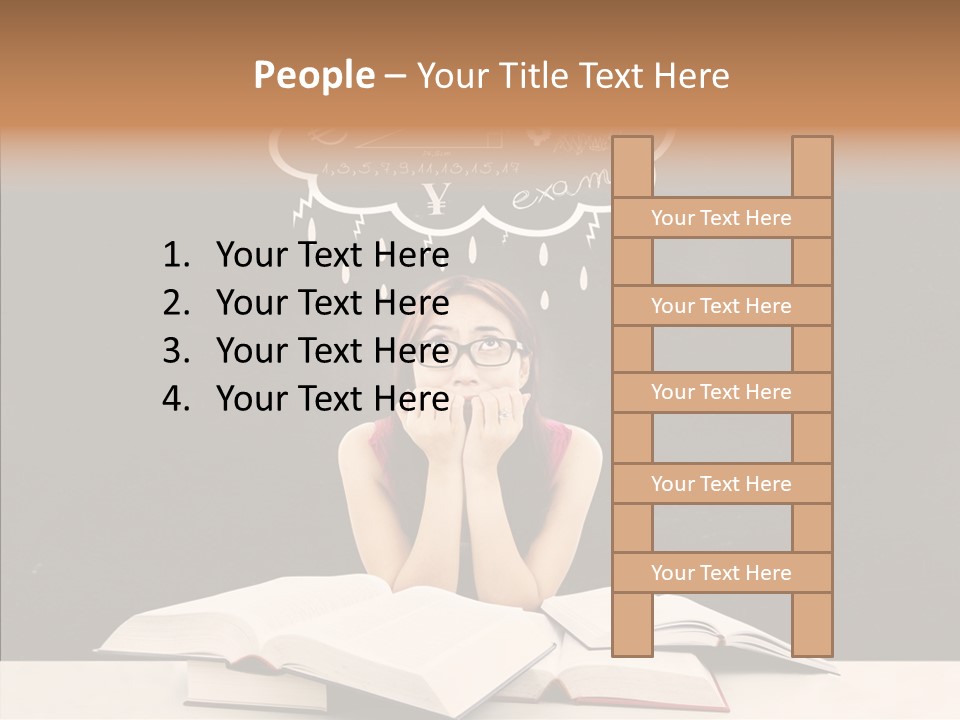 Glasses Hispanic School PowerPoint Template