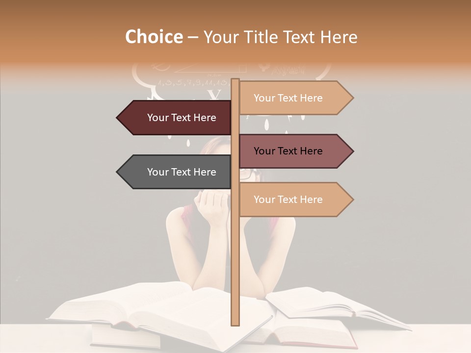 Glasses Hispanic School PowerPoint Template