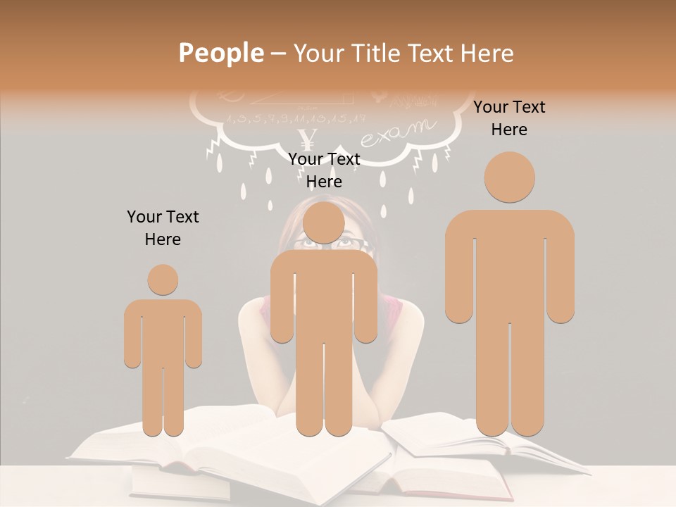 Glasses Hispanic School PowerPoint Template