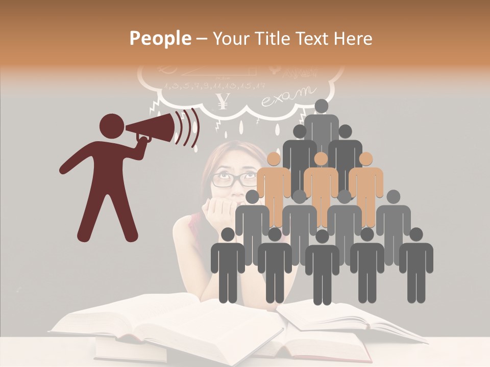 Glasses Hispanic School PowerPoint Template