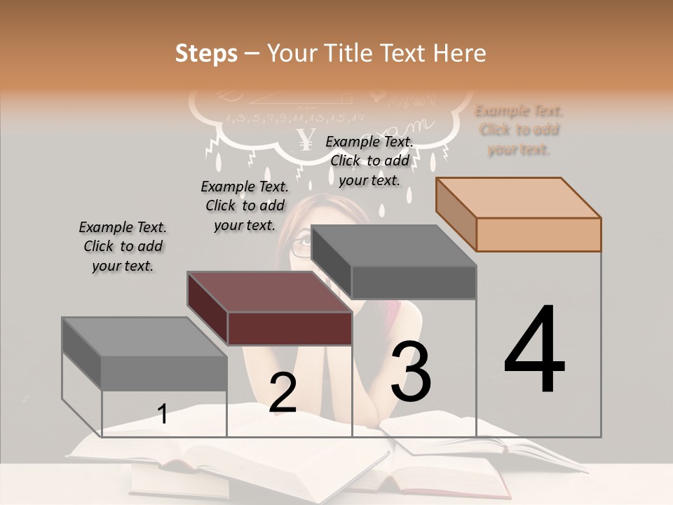 Glasses Hispanic School PowerPoint Template