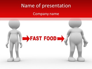 Obese Figure Belly PowerPoint Template