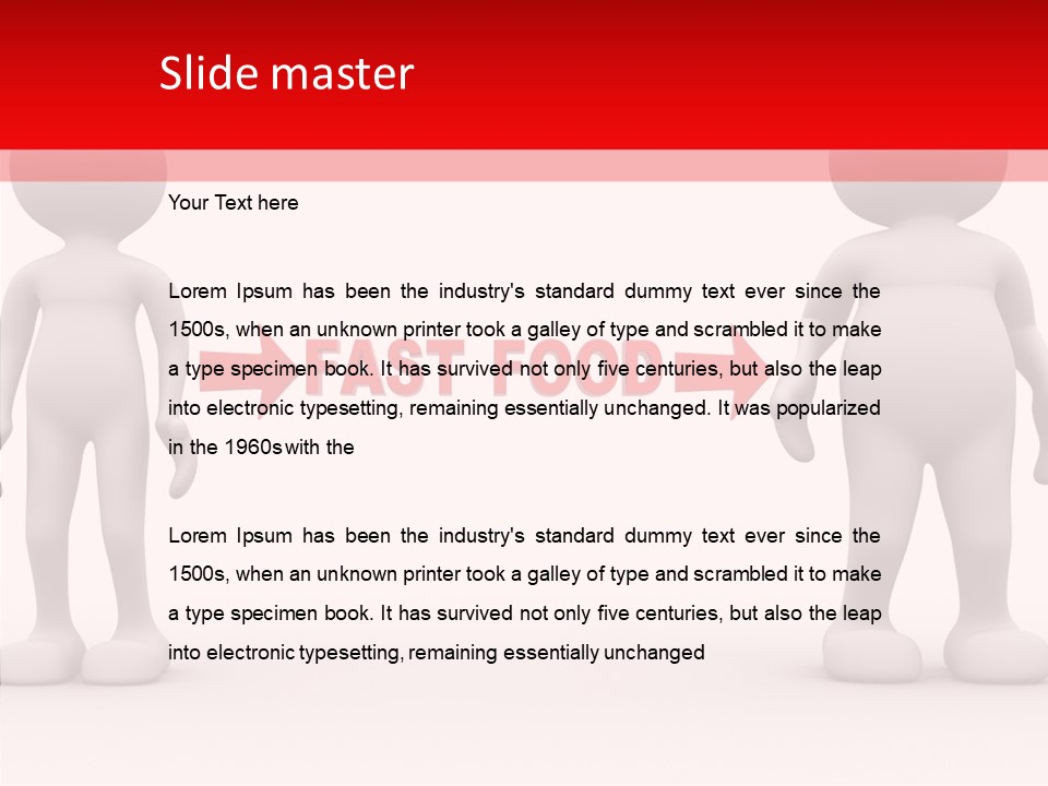 Obese Figure Belly PowerPoint Template