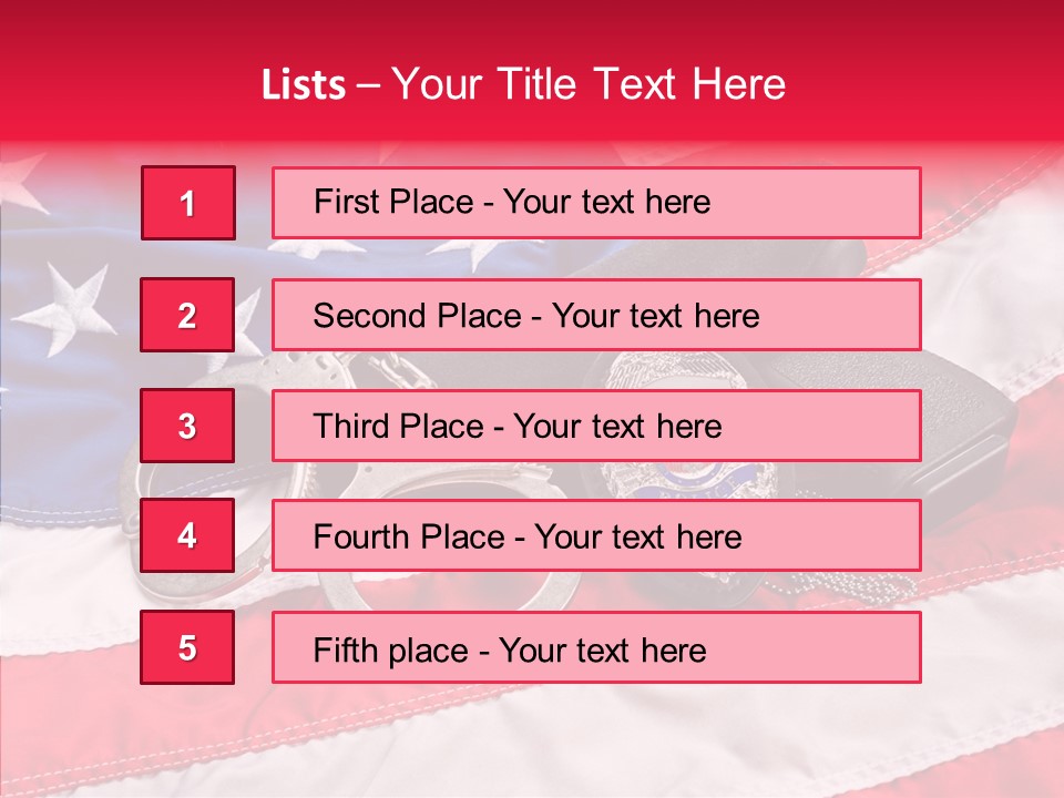 Holster Equipment Usa PowerPoint Template