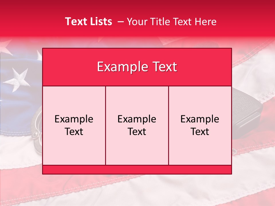 Holster Equipment Usa PowerPoint Template