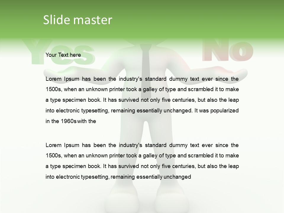 Tie Right Character PowerPoint Template