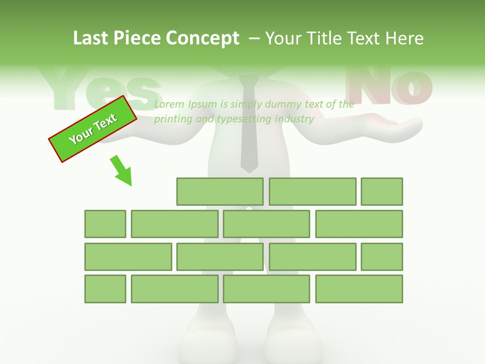 Tie Right Character PowerPoint Template