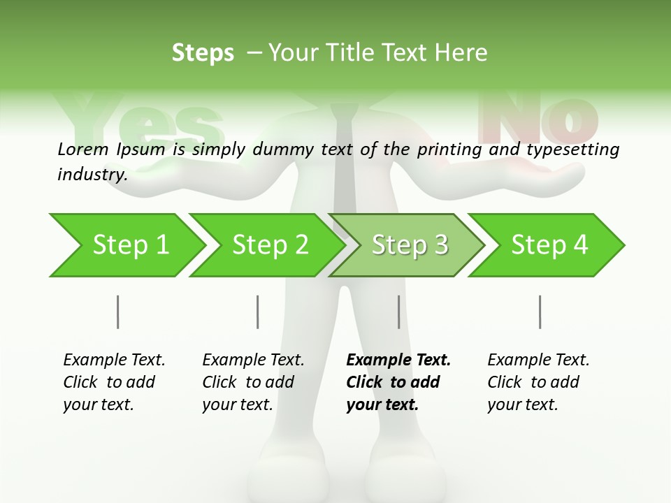 Tie Right Character PowerPoint Template