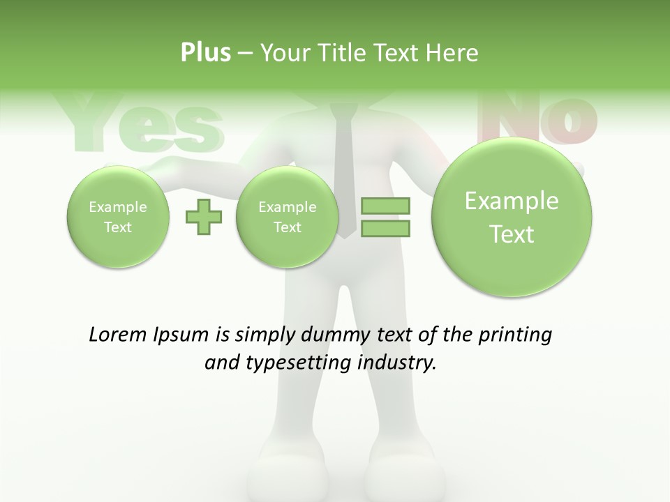 Tie Right Character PowerPoint Template