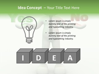Tie Right Character PowerPoint Template