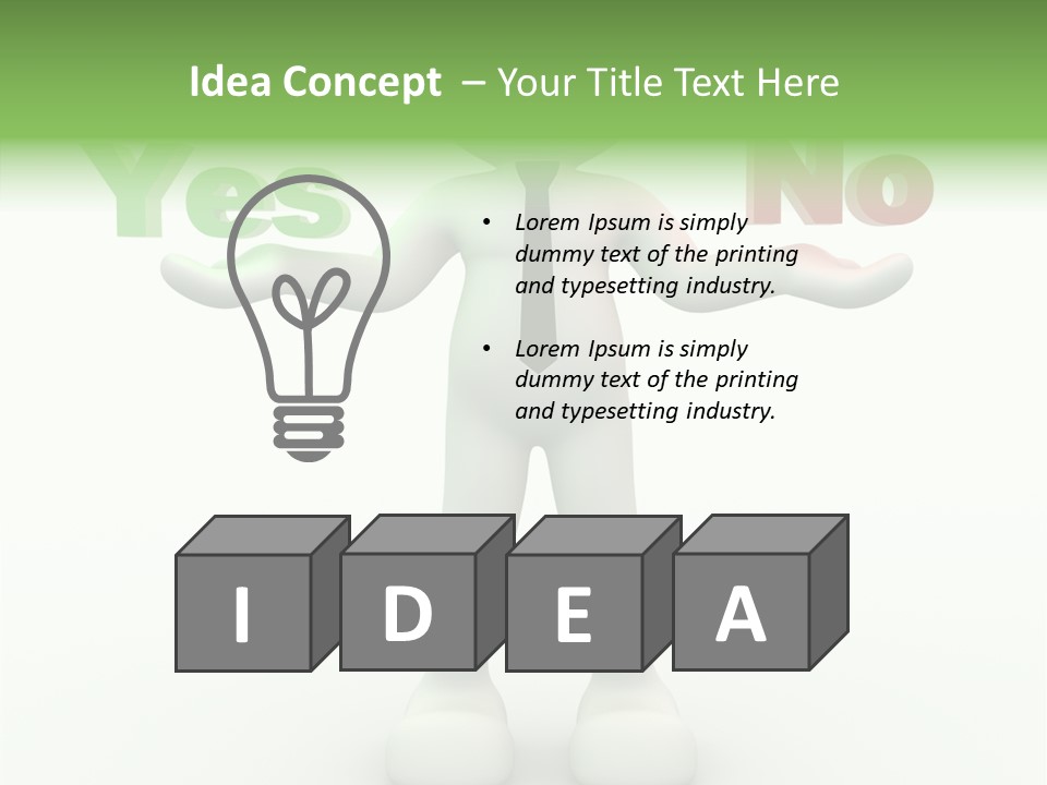 Tie Right Character PowerPoint Template