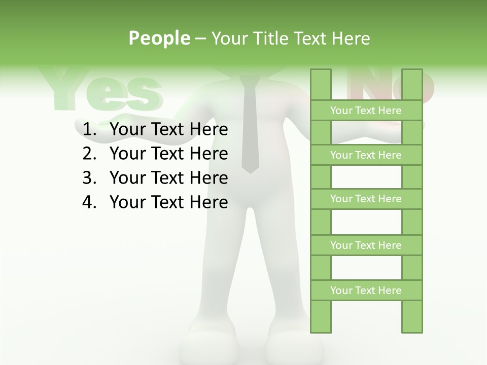 Tie Right Character PowerPoint Template