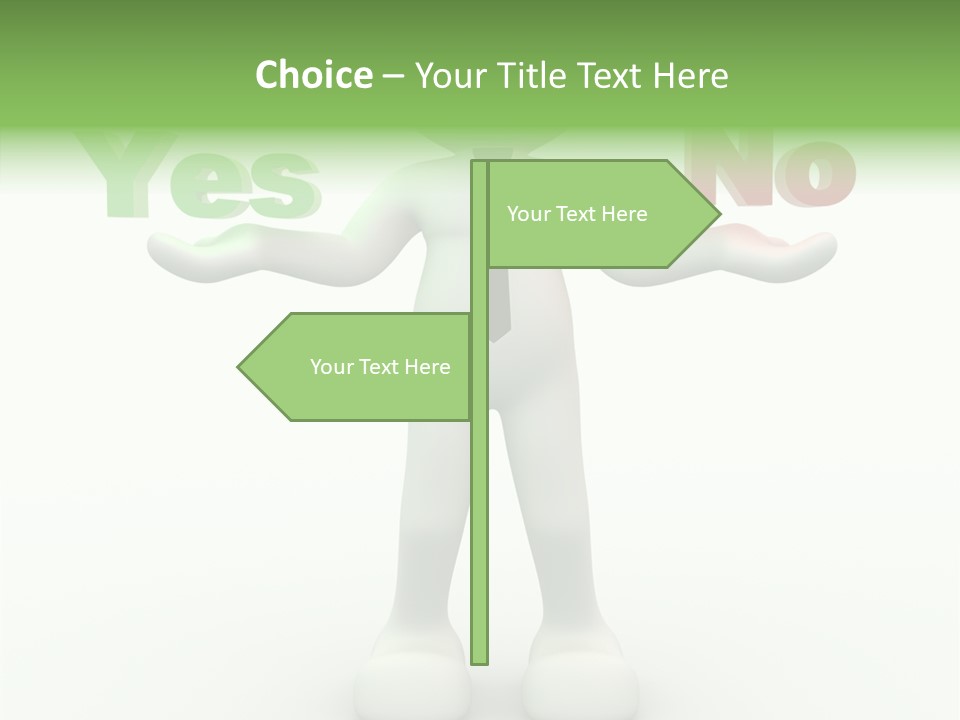 Tie Right Character PowerPoint Template