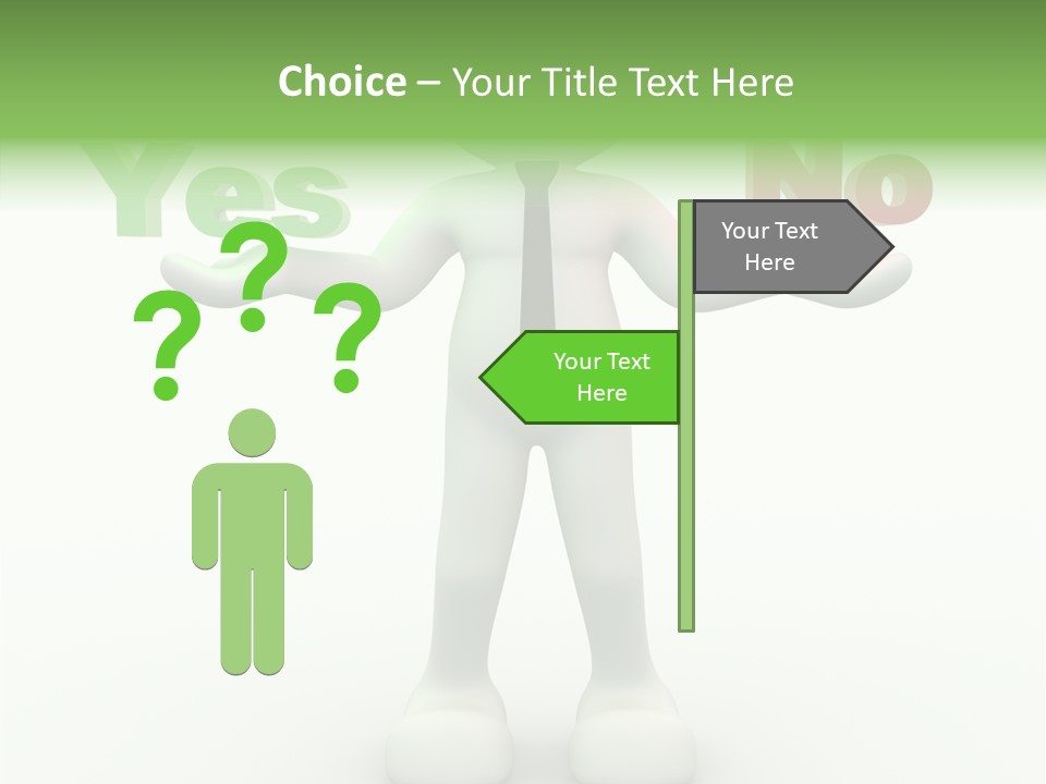 Tie Right Character PowerPoint Template