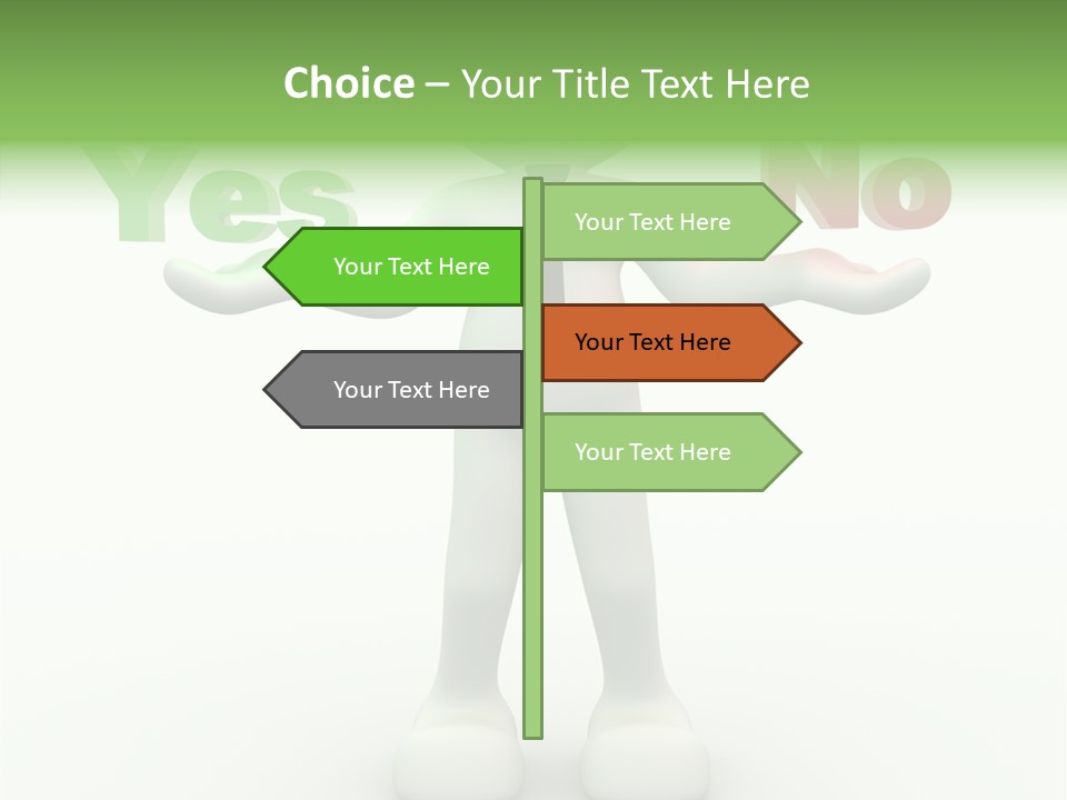 Tie Right Character PowerPoint Template