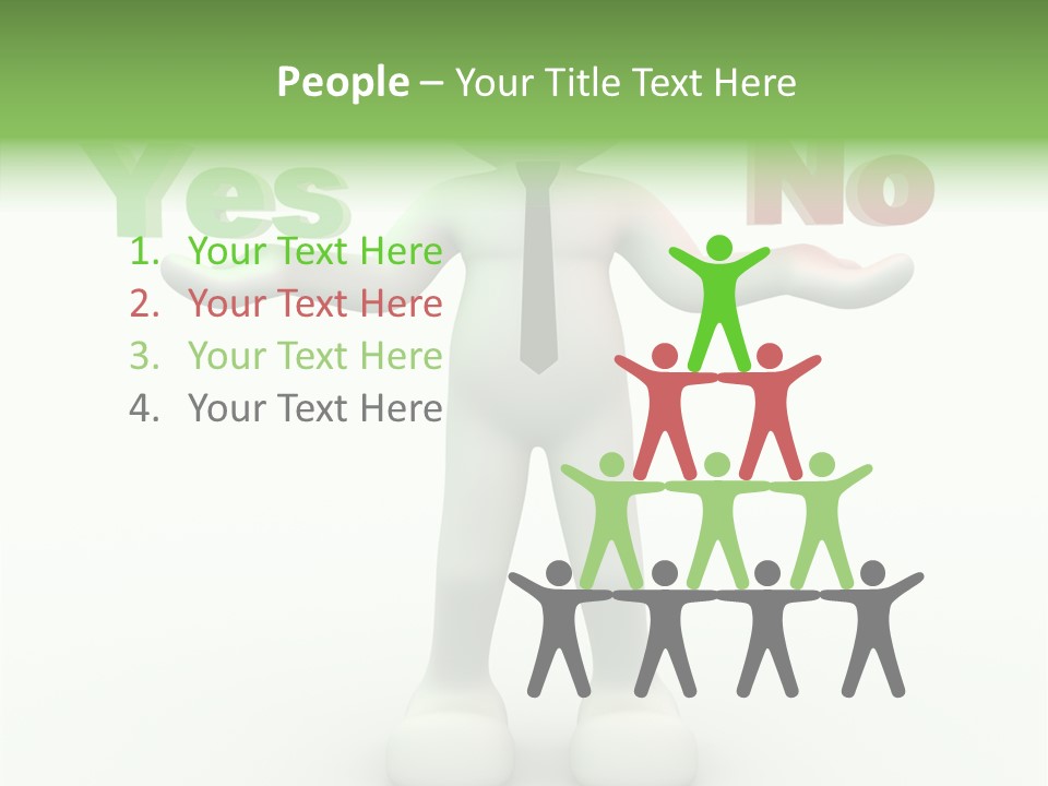Tie Right Character PowerPoint Template