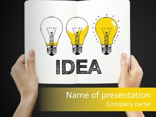 Showing Lamp Page PowerPoint Template