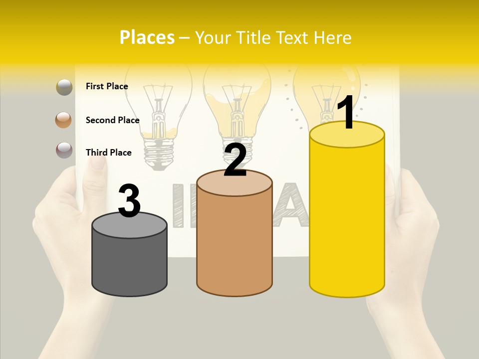 Showing Lamp Page PowerPoint Template
