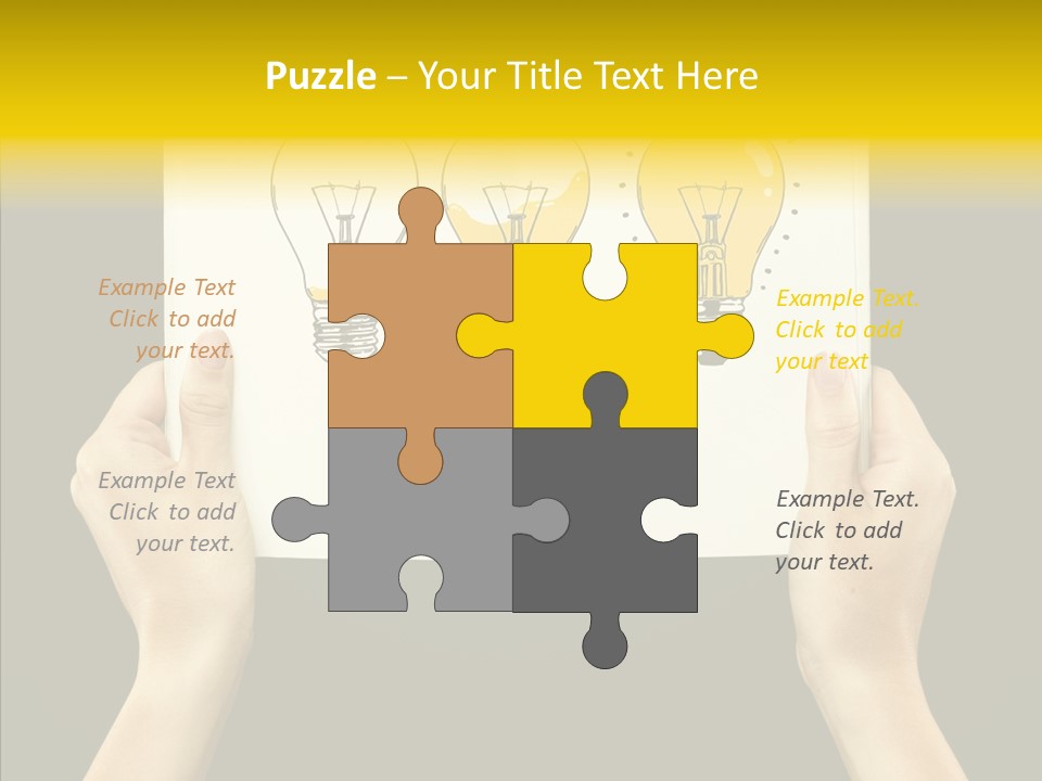 Showing Lamp Page PowerPoint Template