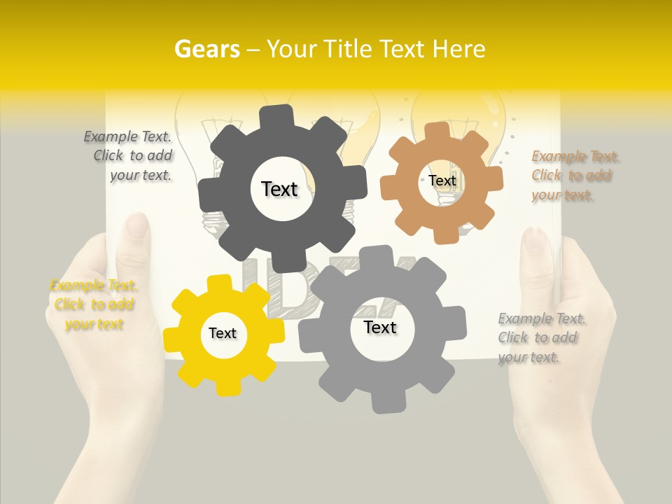 Showing Lamp Page PowerPoint Template