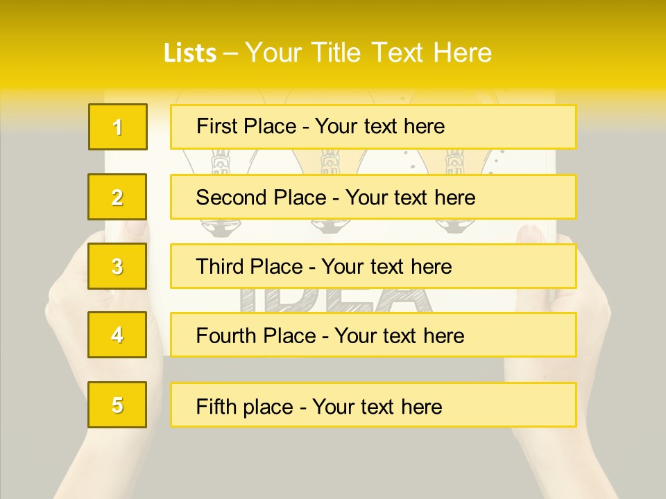 Showing Lamp Page PowerPoint Template