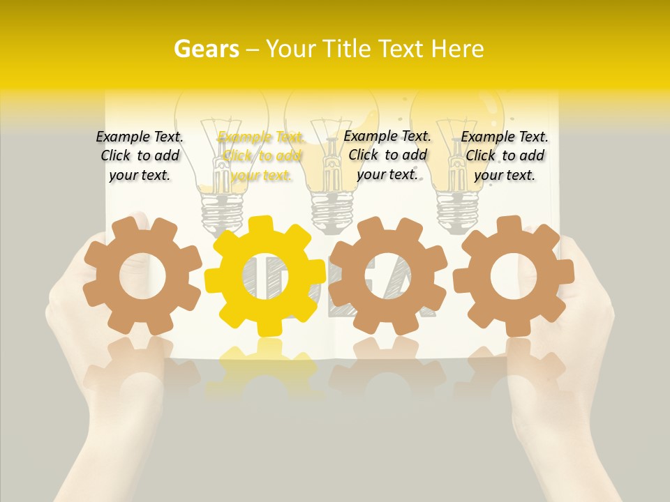 Showing Lamp Page PowerPoint Template