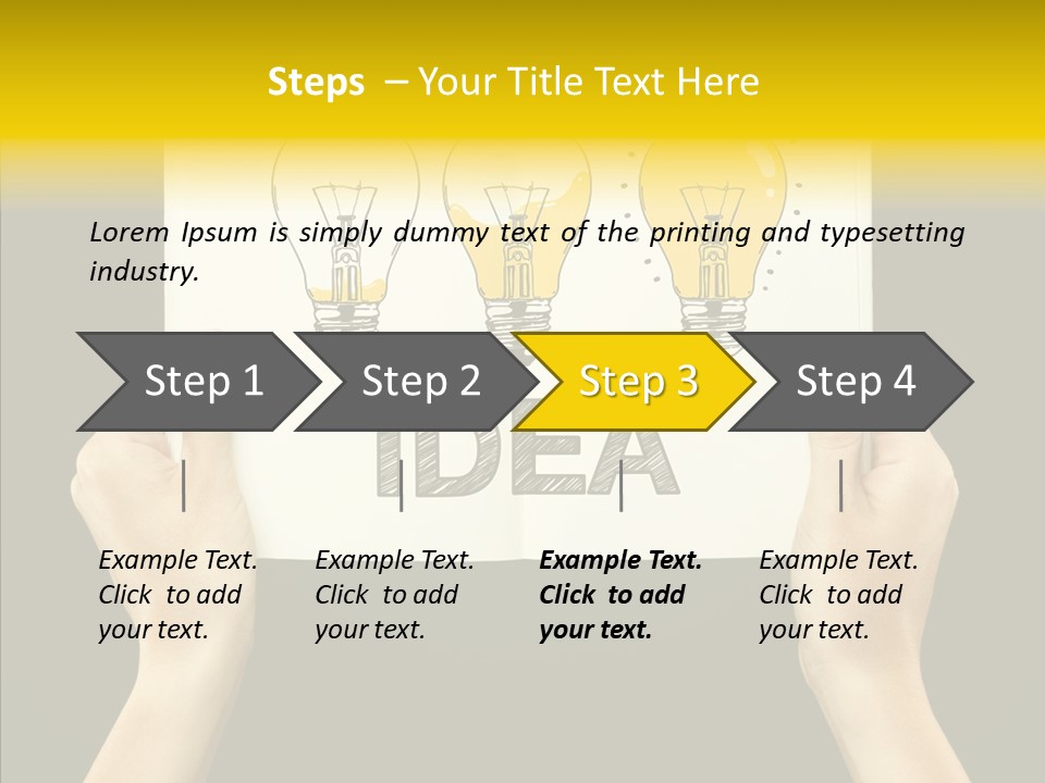 Showing Lamp Page PowerPoint Template