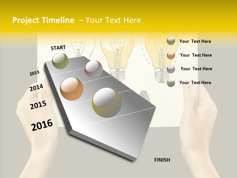 Showing Lamp Page PowerPoint Template