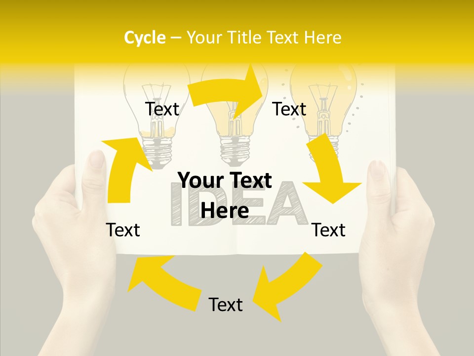 Showing Lamp Page PowerPoint Template