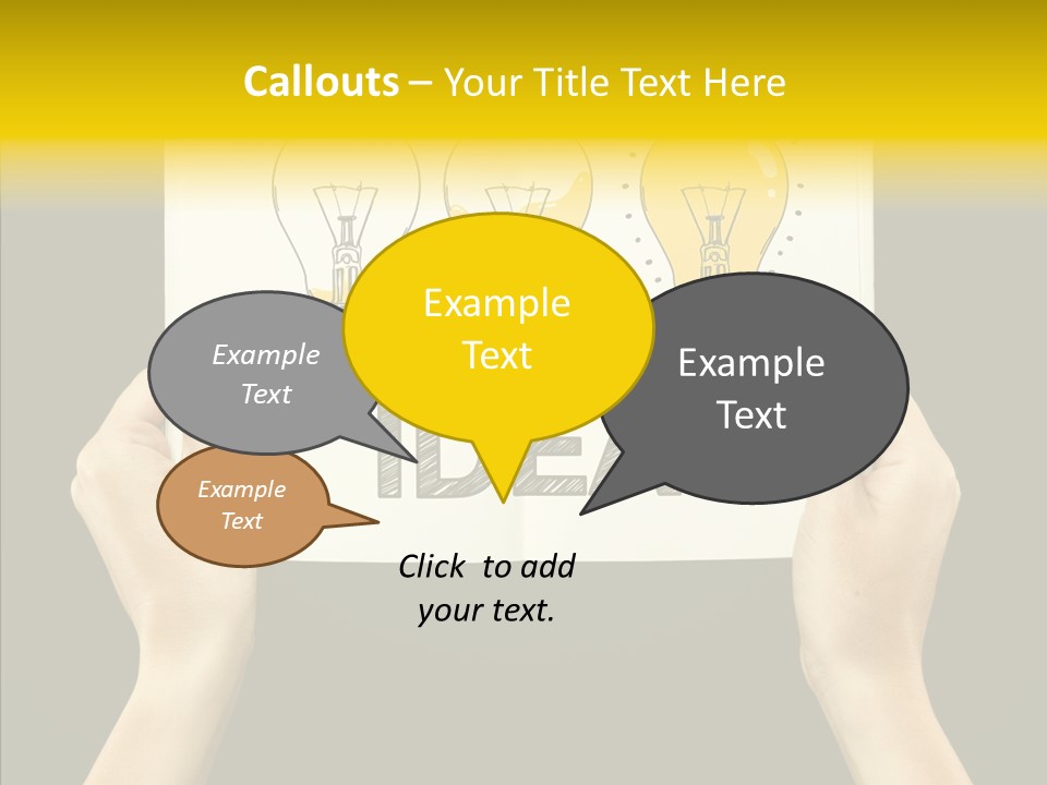 Showing Lamp Page PowerPoint Template