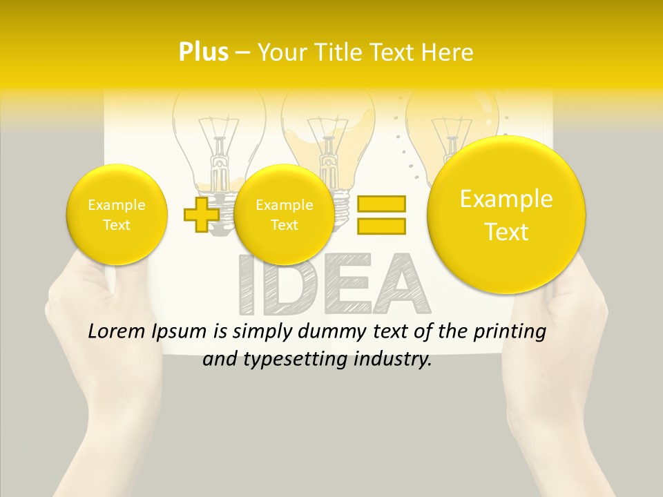 Showing Lamp Page PowerPoint Template
