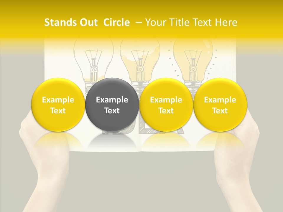 Showing Lamp Page PowerPoint Template