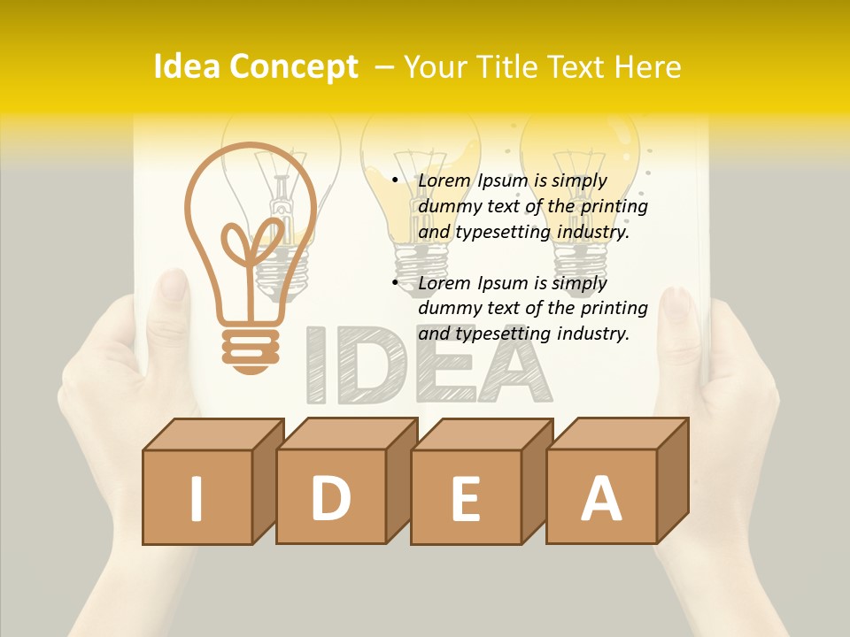 Showing Lamp Page PowerPoint Template